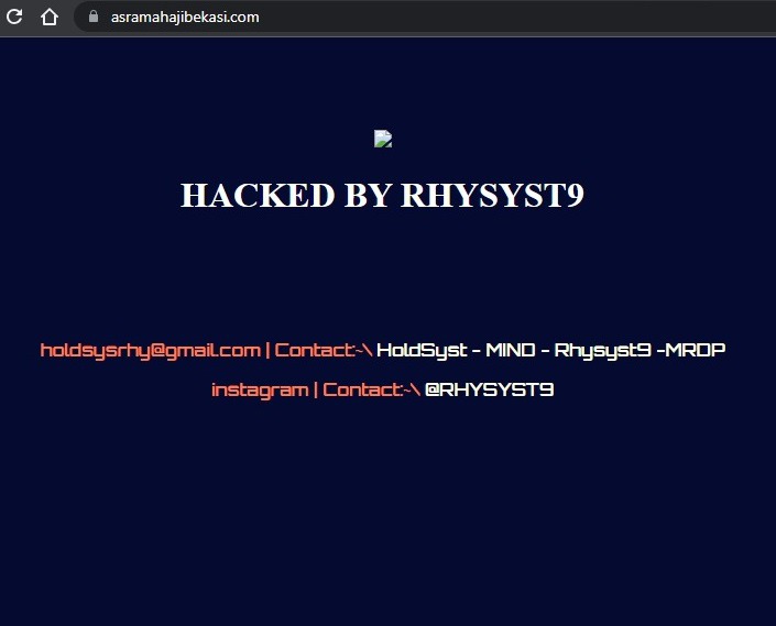 Website Asrama Haji Bekasi di serang / dirusak oleh Hacker dari Amerika!!! HACKED BY RHYSYST9
